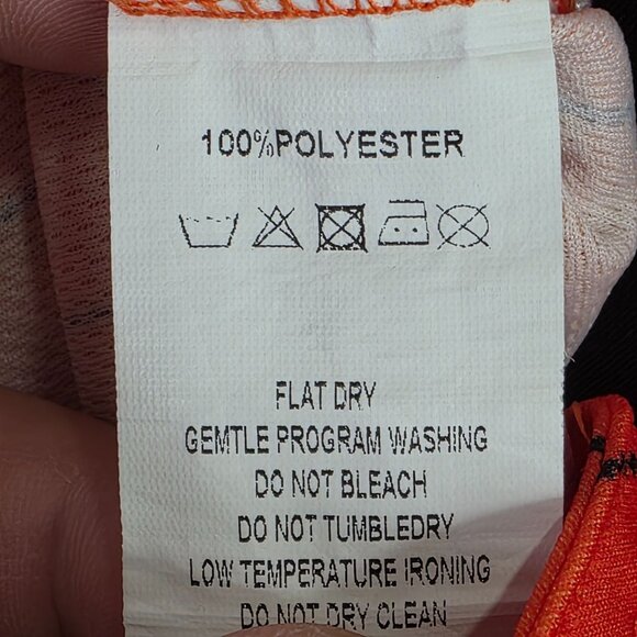 Mens Exodus Freedom Jersey Orange & Black Striped Button Up Short Sleeve 3XL - Picture 4 of 8